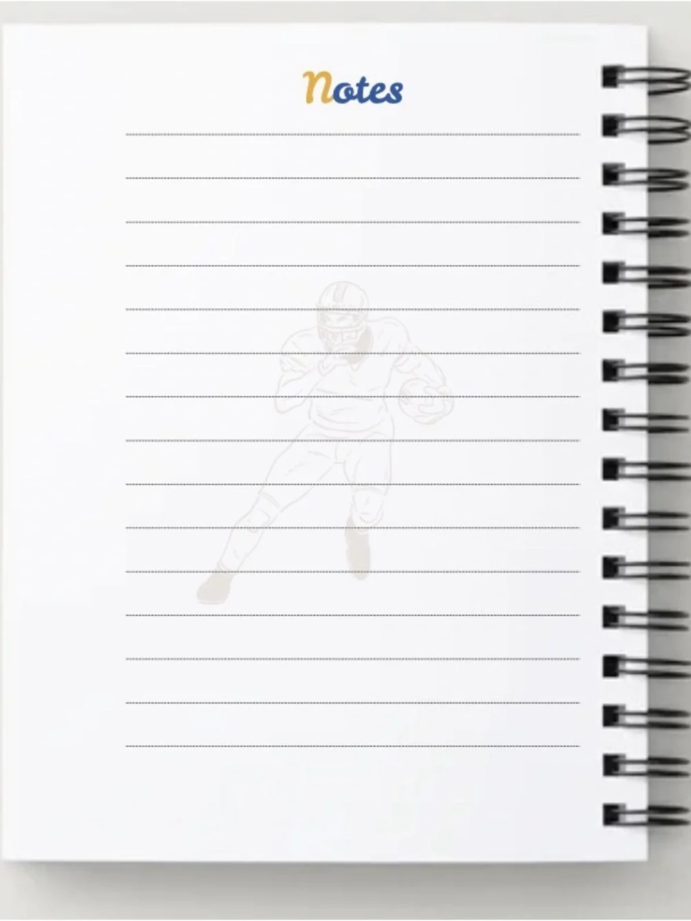 Spiral Notebook — Blue & Yellow Team Design
